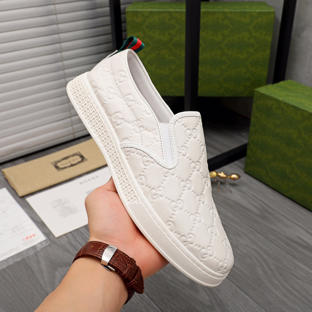 White Summer Casual Slip-On Loafers