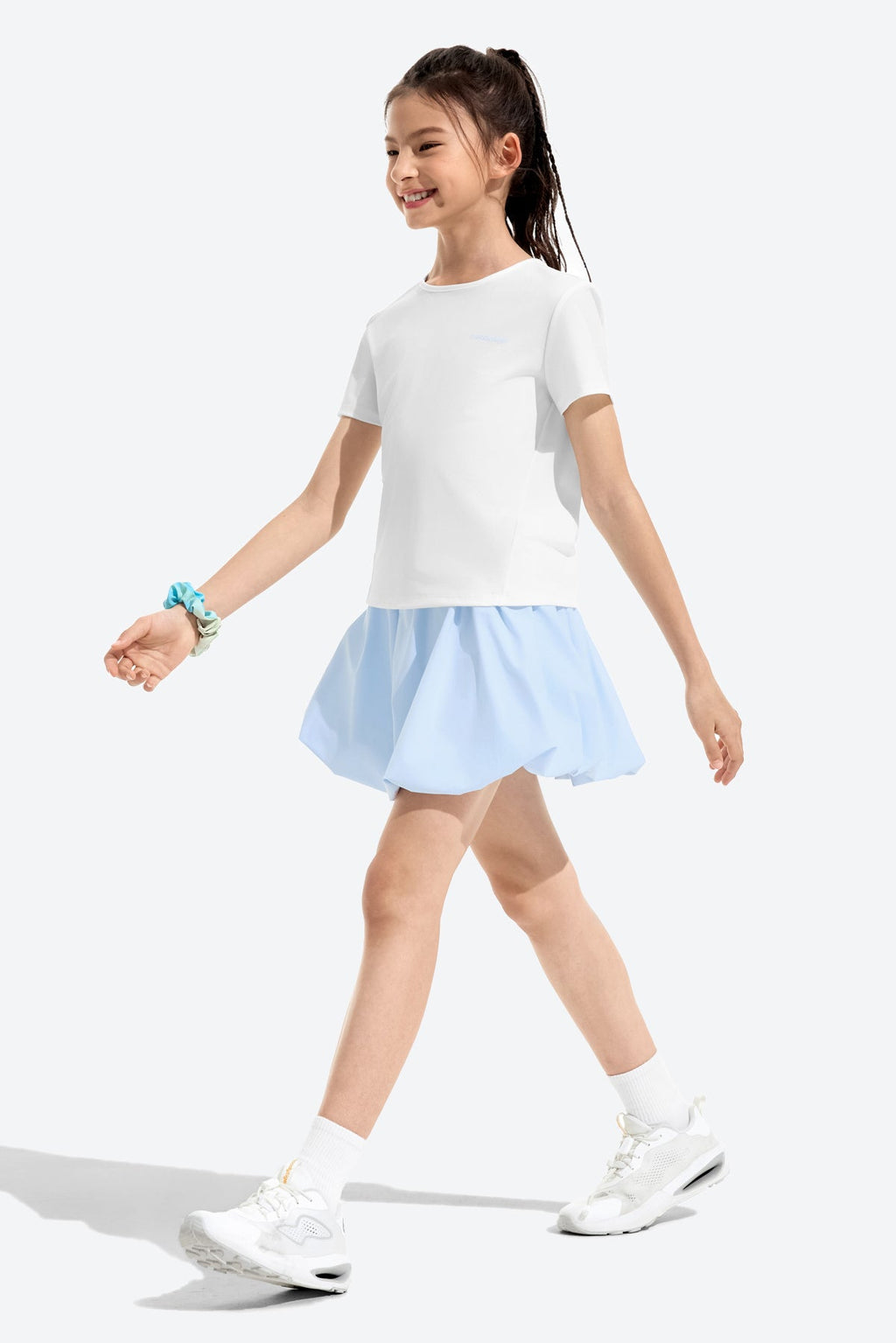 Girls Bubble Pleated Tennis Skort