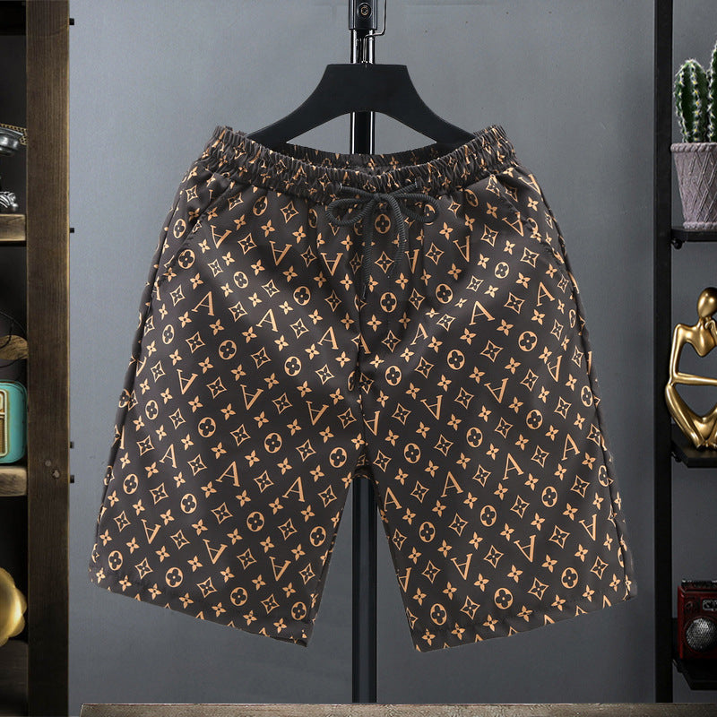Men's Summer Casual Beach A Stars Prints Shorts