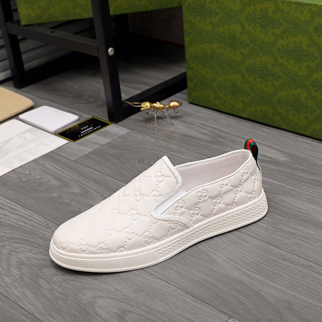 White Summer Casual Slip-On Loafers