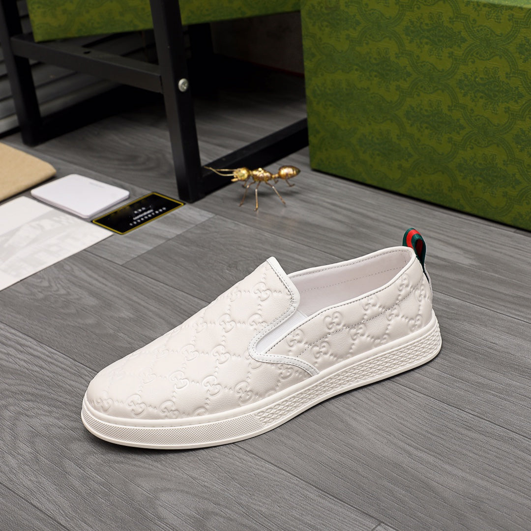 White Summer Casual Slip-On Loafers